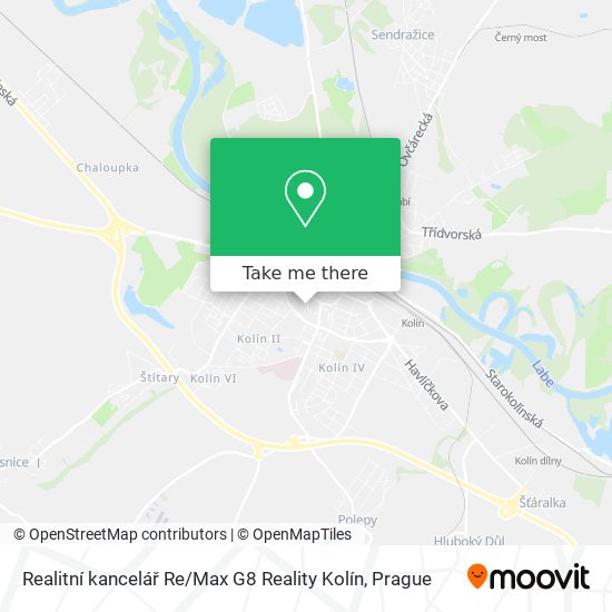 Карта Realitní kancelář Re / Max G8 Reality Kolín