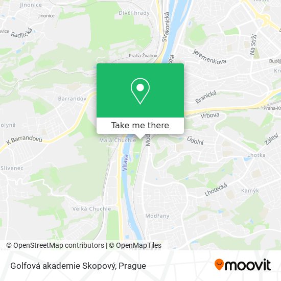 Golfová akademie Skopový map