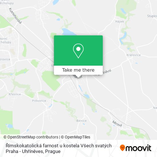 Římskokatolická farnost u kostela Všech svatých Praha - Uhříněves map