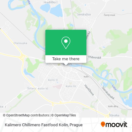 Карта Kalimero Chillimero Fastfood Kolín