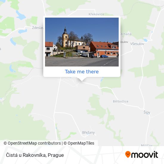 Čistá u Rakovníka map