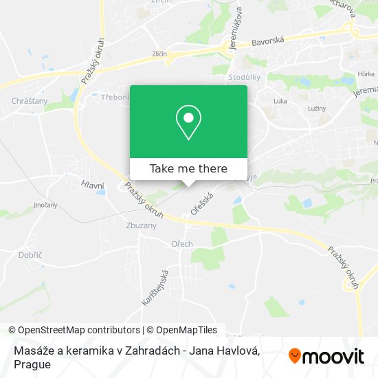 Masáže a keramika v Zahradách - Jana Havlová map