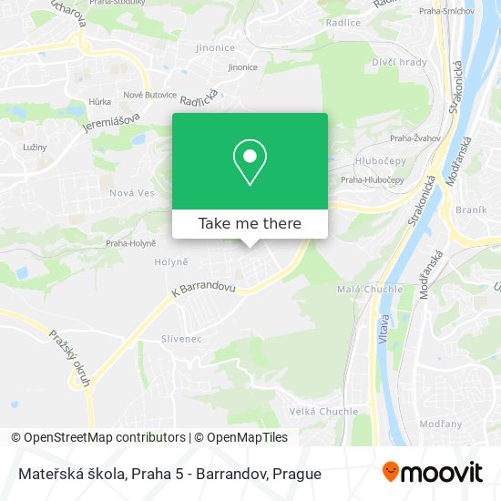 Mateřská škola, Praha 5 - Barrandov map