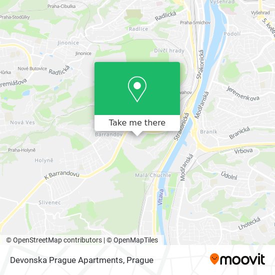 Devonska Prague Apartments map
