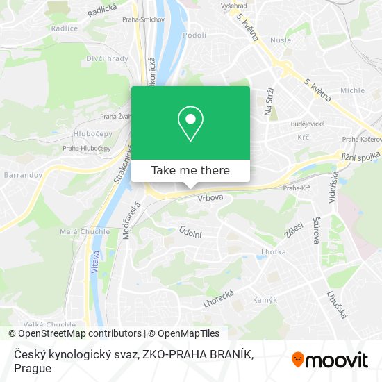 Český kynologický svaz, ZKO-PRAHA BRANÍK map