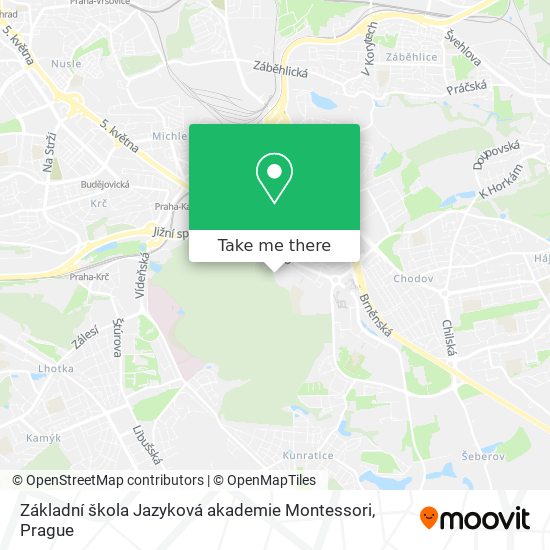 Základní škola Jazyková akademie Montessori map