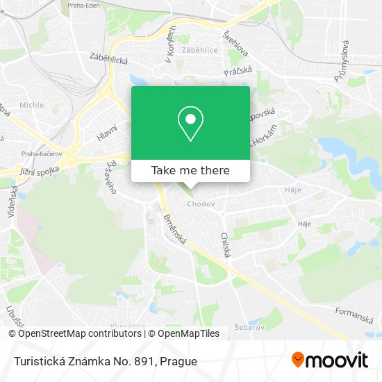 Turistická Známka No. 891 map
