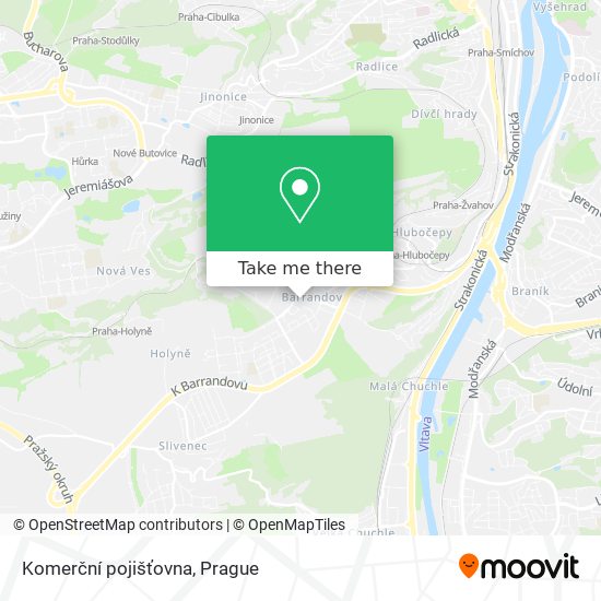 Komerční pojišťovna map