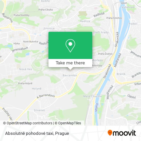 Карта Absolutně pohodové taxi