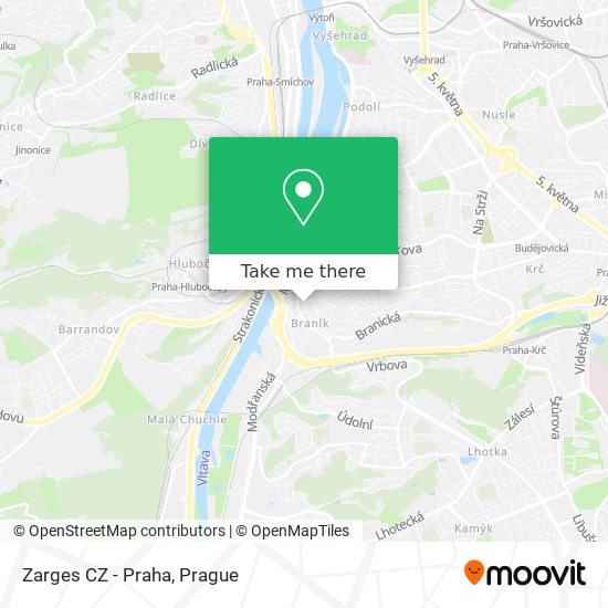 Zarges CZ - Praha map