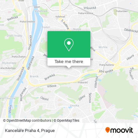 Kanceláře Praha 4 map