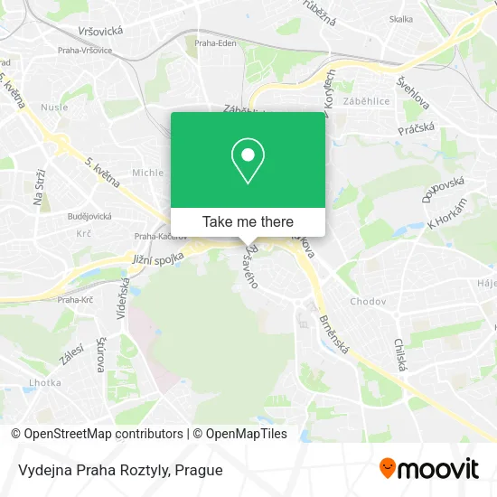 Карта Vydejna Praha Roztyly