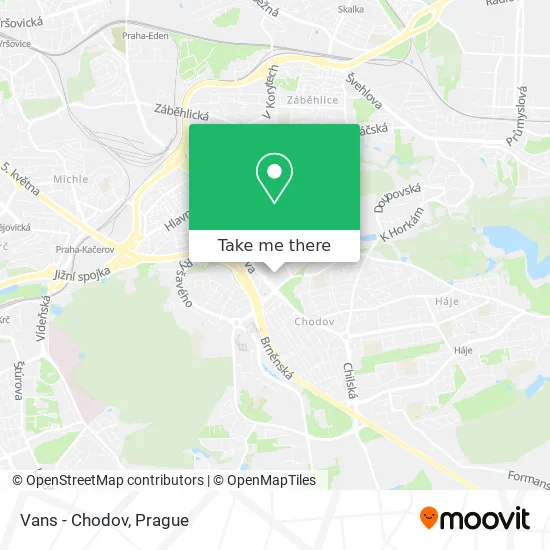 Карта Vans - Chodov