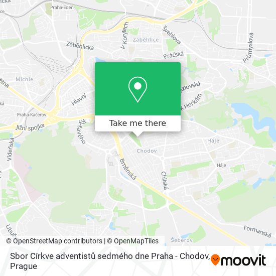 Sbor Církve adventistů sedmého dne Praha - Chodov map