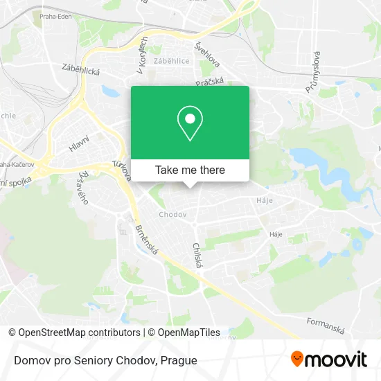 Карта Domov pro Seniory Chodov