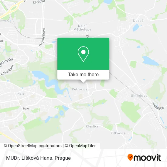 Карта MUDr. Lišková Hana