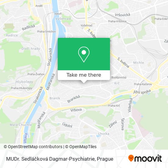Карта MUDr. Sedláčková Dagmar-Psychiatrie
