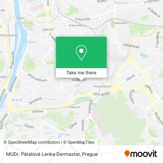 Карта MUDr. Páralová Lenka-Dermastar