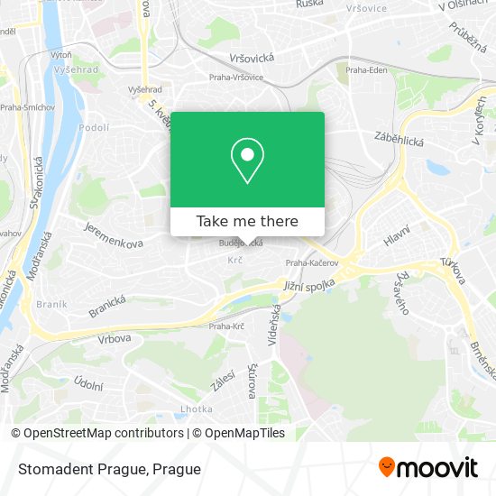 Stomadent Prague map