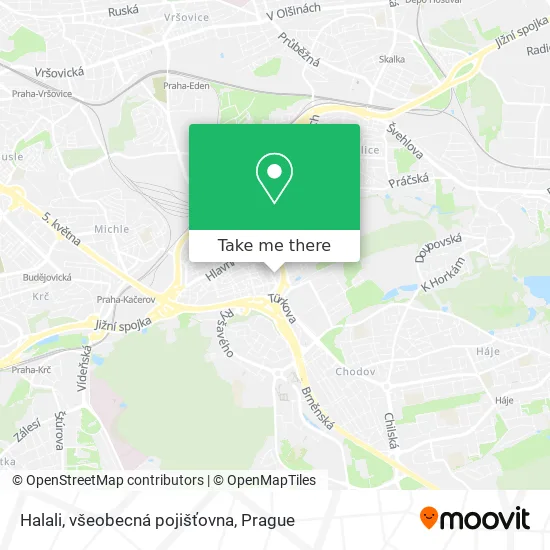 Halali, všeobecná pojišťovna map