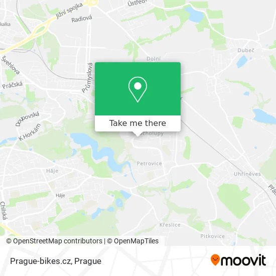 Карта Prague-bikes.cz