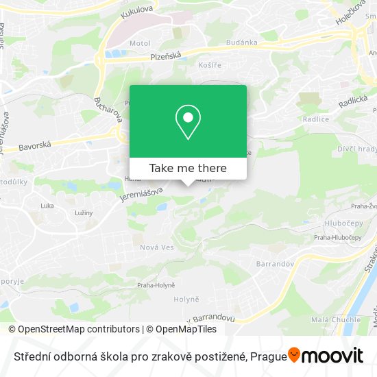 Střední odborná škola pro zrakově postižené map