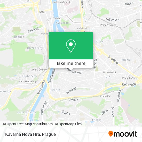 Kavárna Nová Hra map