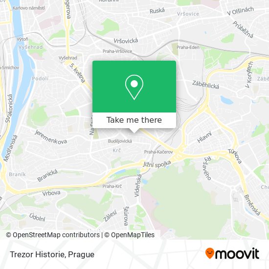 Trezor Historie map