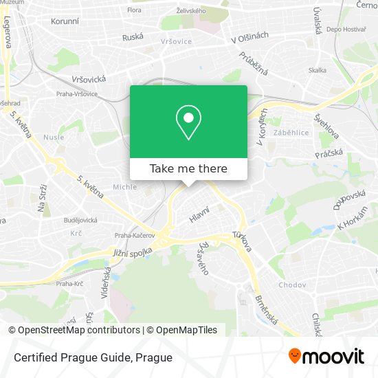 Certified Prague Guide map