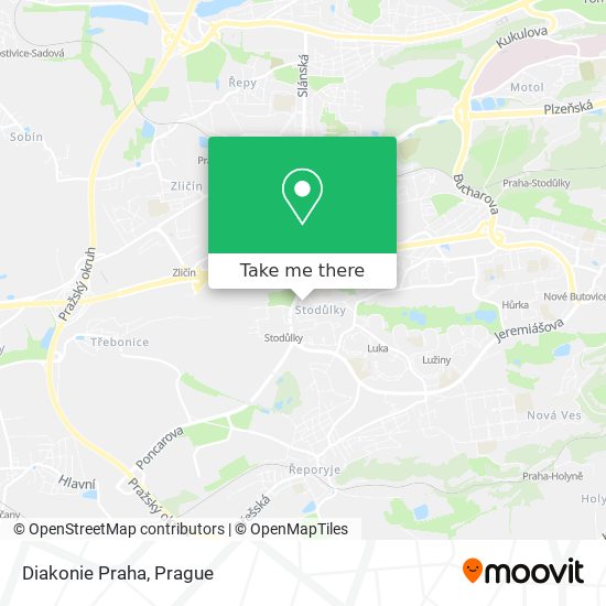 Diakonie Praha map