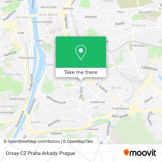 Orsay-CZ Praha Arkady map