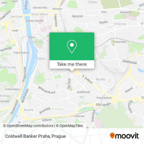 Coldwell Banker Praha map