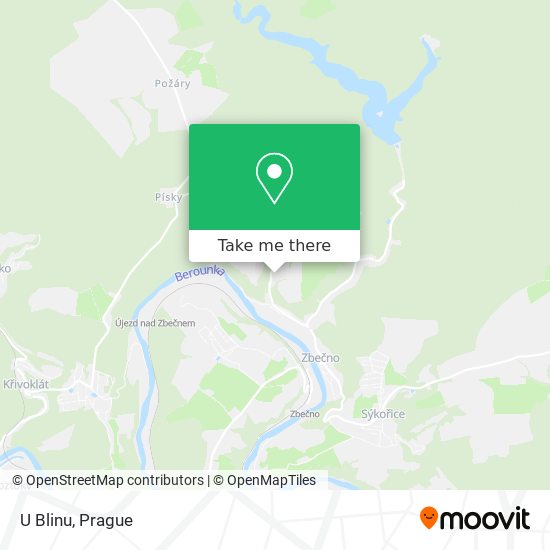 U Blinu map