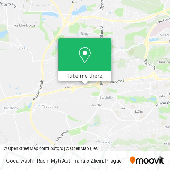 Gocarwash - Ruční Mytí Aut Praha 5 Zličín map