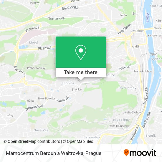 Mamocentrum Beroun a Waltrovka map