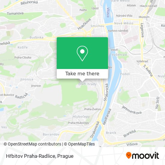 Карта Hřbitov Praha-Radlice
