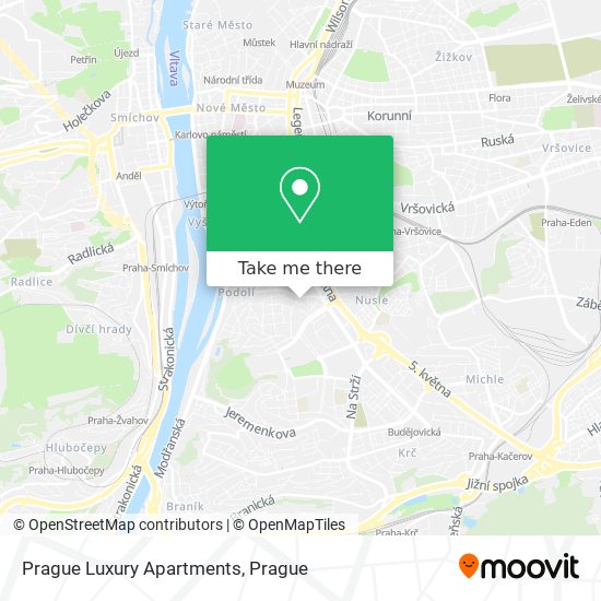 Prague Luxury Apartments map