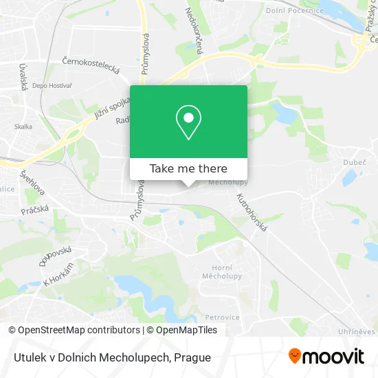 Карта Utulek v Dolnich Mecholupech