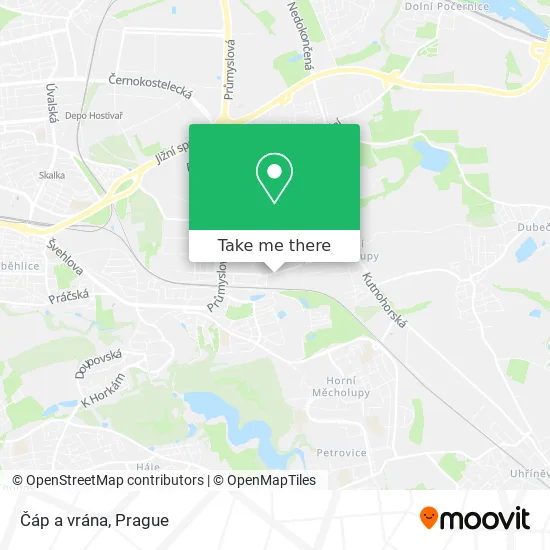 Карта Čáp a vrána