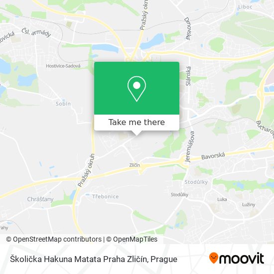 Školička Hakuna Matata Praha Zličín map