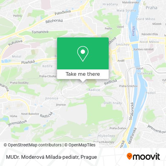 MUDr. Moderová Milada-pediatr map