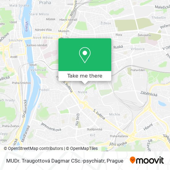 MUDr. Traugottová Dagmar CSc.-psychiatr map