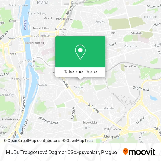 Карта MUDr. Traugottová Dagmar CSc.-psychiatr