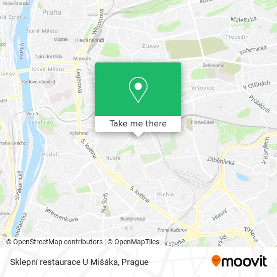 Карта Sklepní restaurace U Mišáka