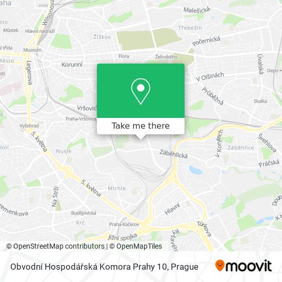 Obvodní Hospodářská Komora Prahy 10 map