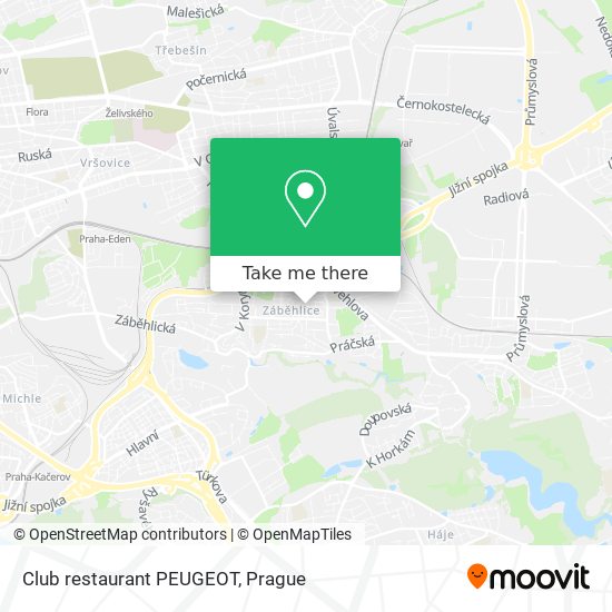 Club restaurant PEUGEOT map