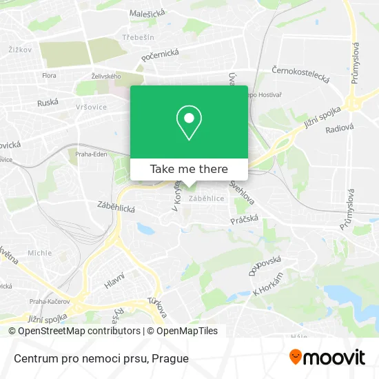 Карта Centrum pro nemoci prsu