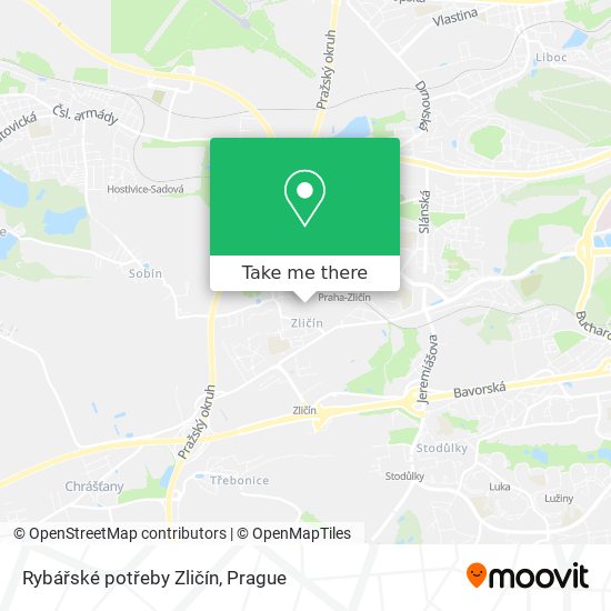 Rybářské potřeby Zličín map