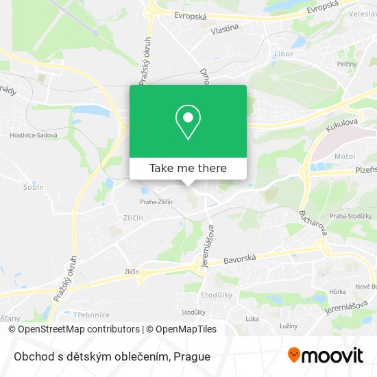 Obchod s dětským oblečením map