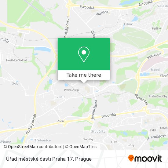 Úřad městské části Praha 17 map